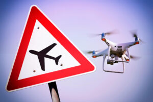 drone flying near airport